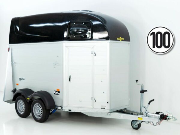 Humbaur Pferdeanhänger Equitos 2000|Alu|schwarz|Sattelkammer|Aluboden