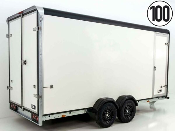 Henra Kofferanhänger Boxvan black 183x465cm H:220 2,7t|Türe