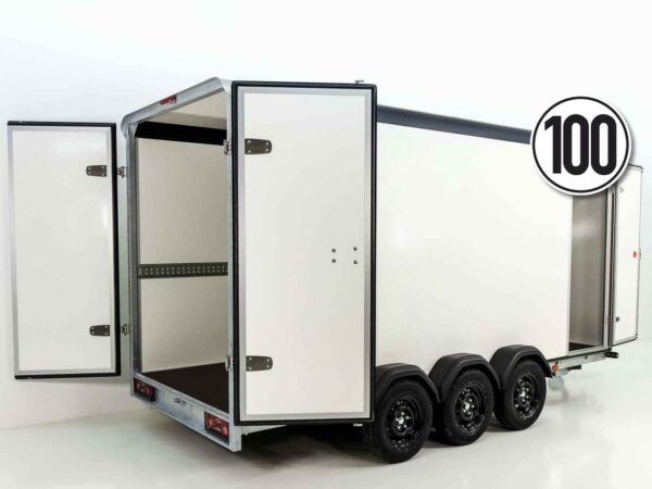 Henra Kofferanhänger Boxvan black 183x465cm H:220 3,5t |Tridem|Türe